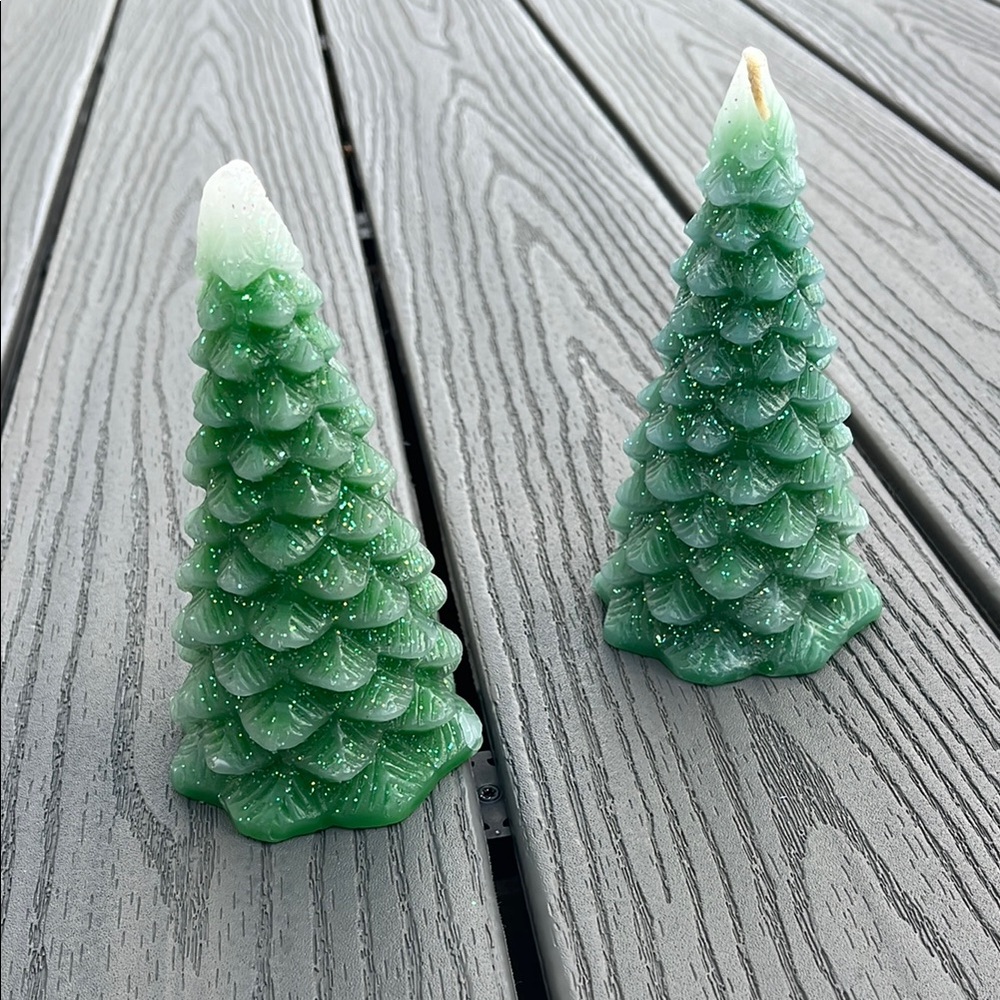 ❄️ Green Christmas Tree Candles